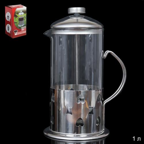 Френч-пресс 1000 мл нержавейка / 1000-1 /уп 24/