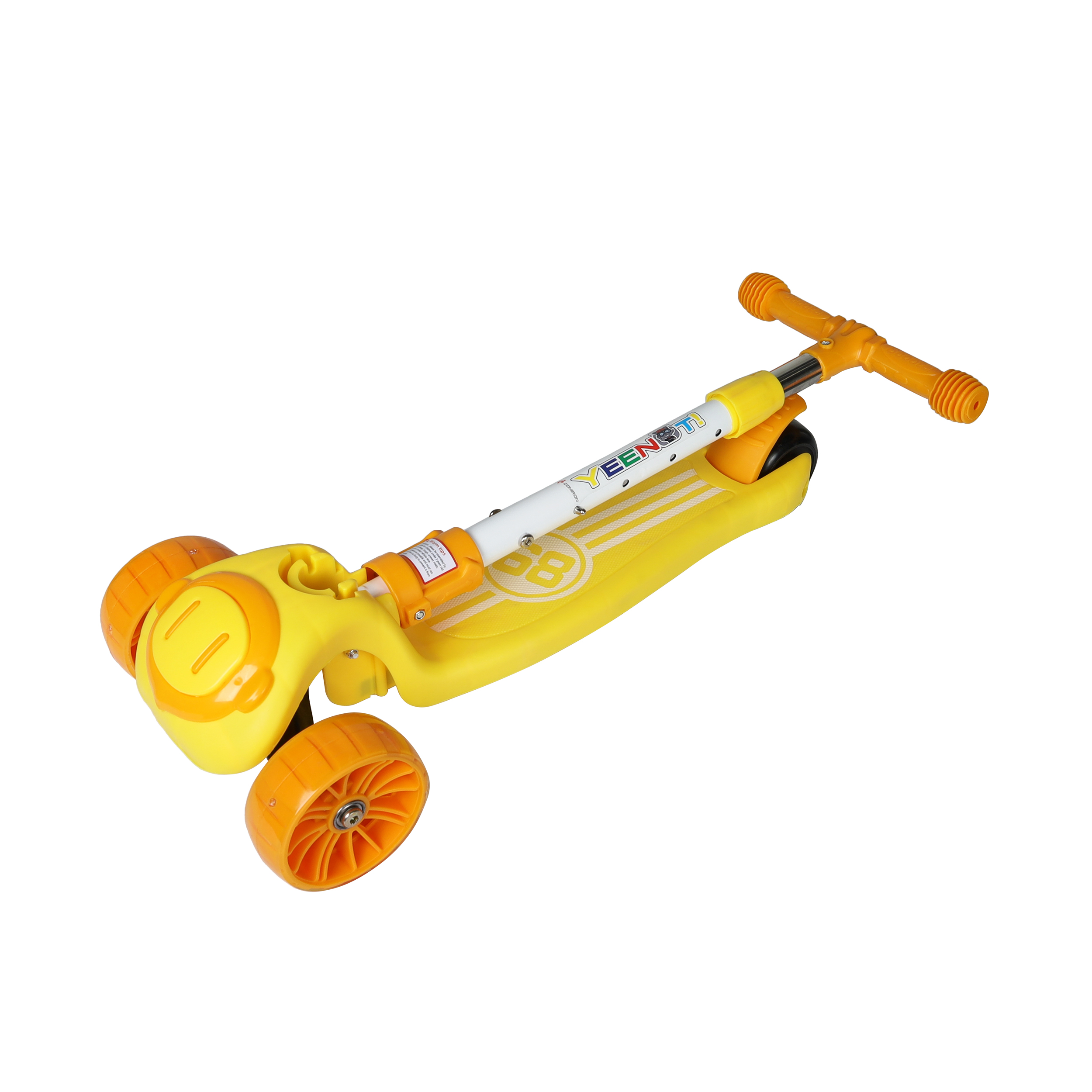 Самокат 3-х колесный Yeenot /QY-k03/уп 10/ Желтый
