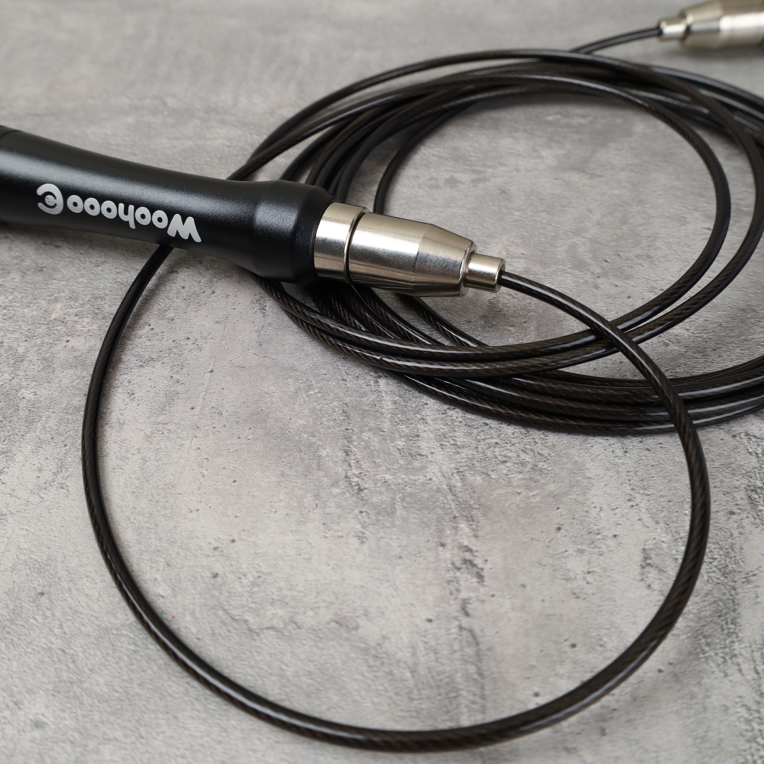 Скакалка скоростная Woohooo Tsunami Pro / длина 3m / Black / уп48 / Вес 190g