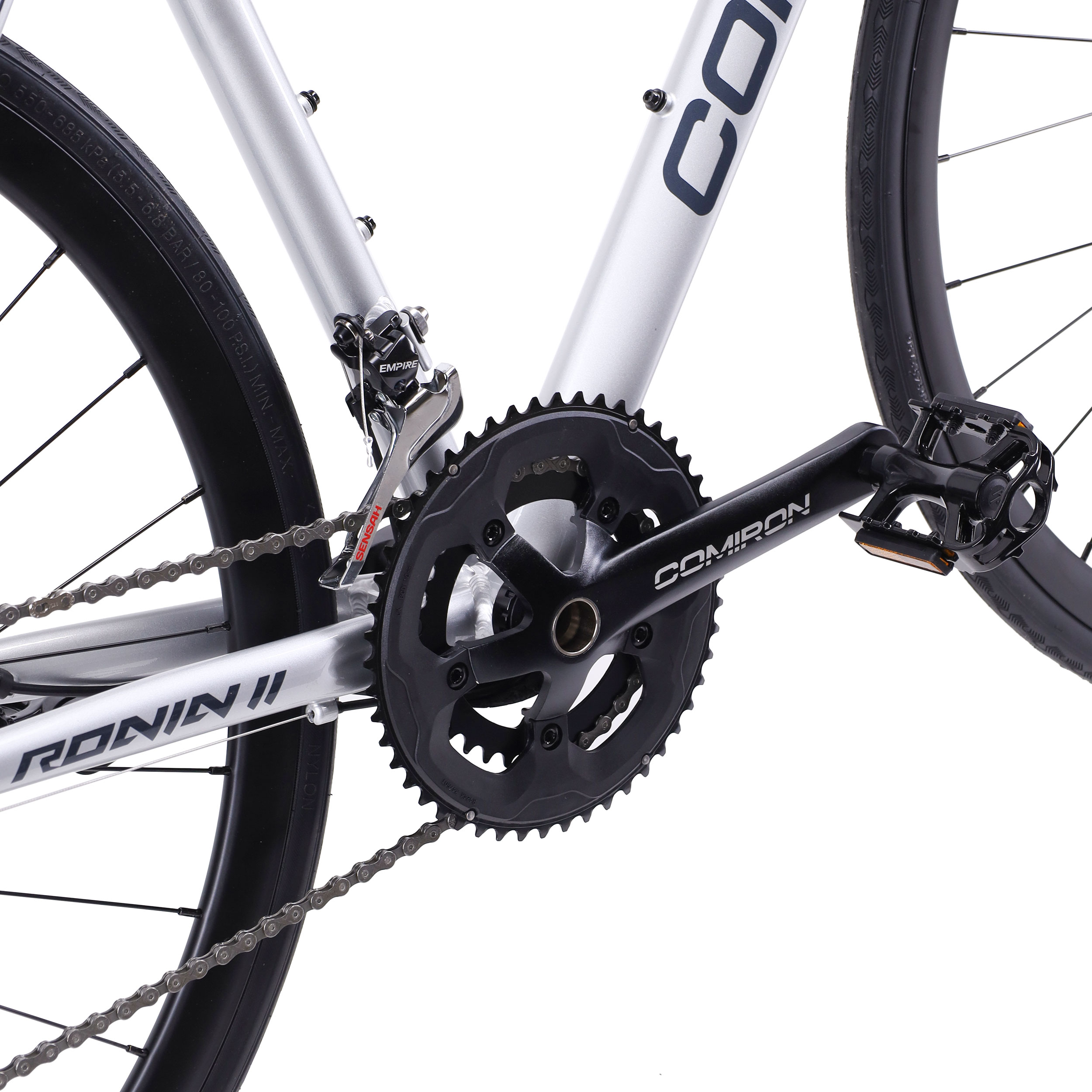 Велосипед шоссейный COMIRON RONIN II 700C-540mm SENSAH 2X11S оси, серебристый