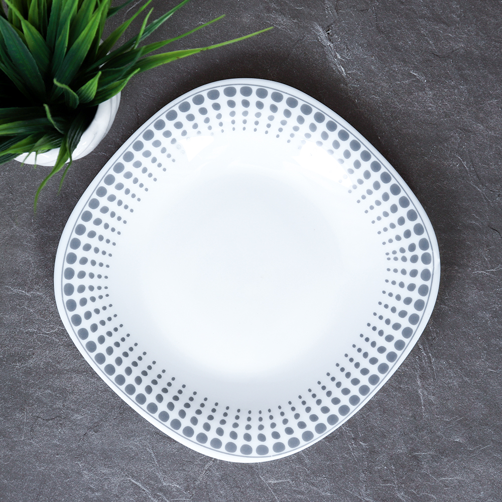 Тарелка квадратная 200 мм / FP-80XN (7066) /уп 6/48/ Точки