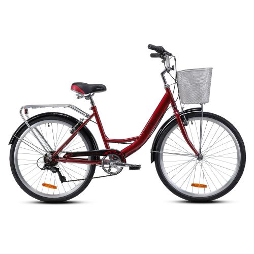 Велосипед городской 26" рама 17" 7sp KRYPTON DACHA W красный кристалл ЦВК