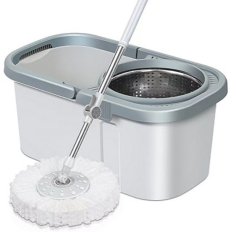 Ведро с отжимом и шваброй центрифуга пластик 43,5х24х20 см швабра 108 см / M1-16 /уп 25/ 2 насадки/без коробки