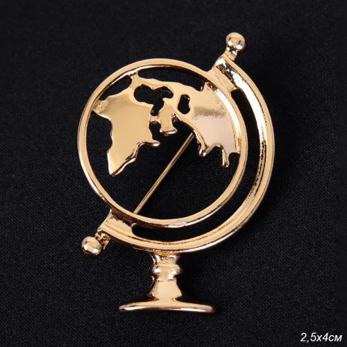 Брошь Глобус / 3418-1 /уп 12/