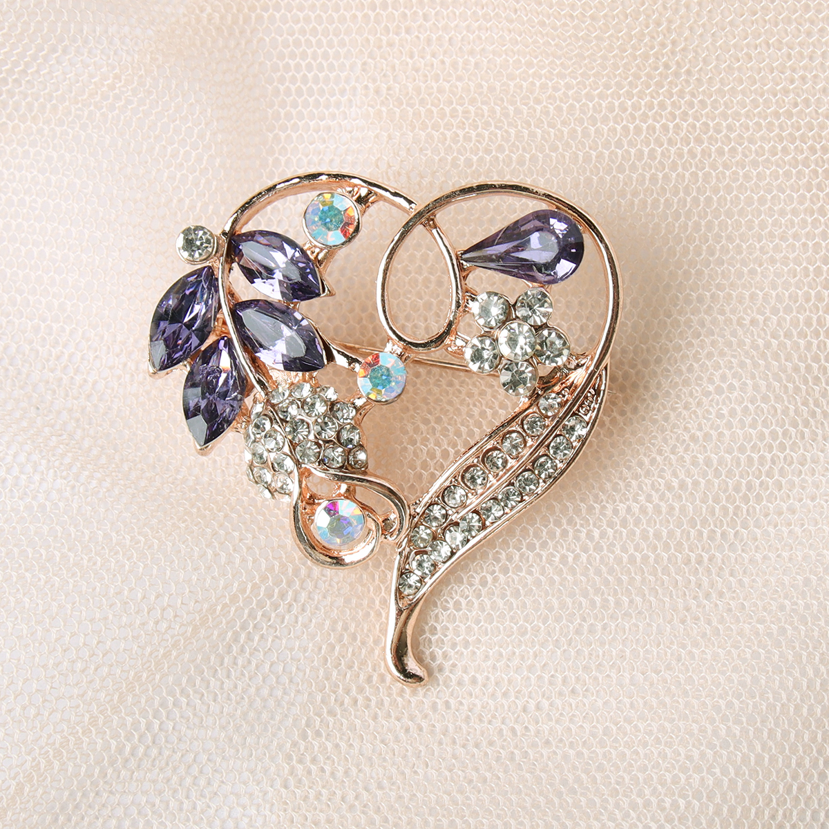 Брошь Пёрышки / 38B-9-7 /уп 912/ (Фиолетовый)