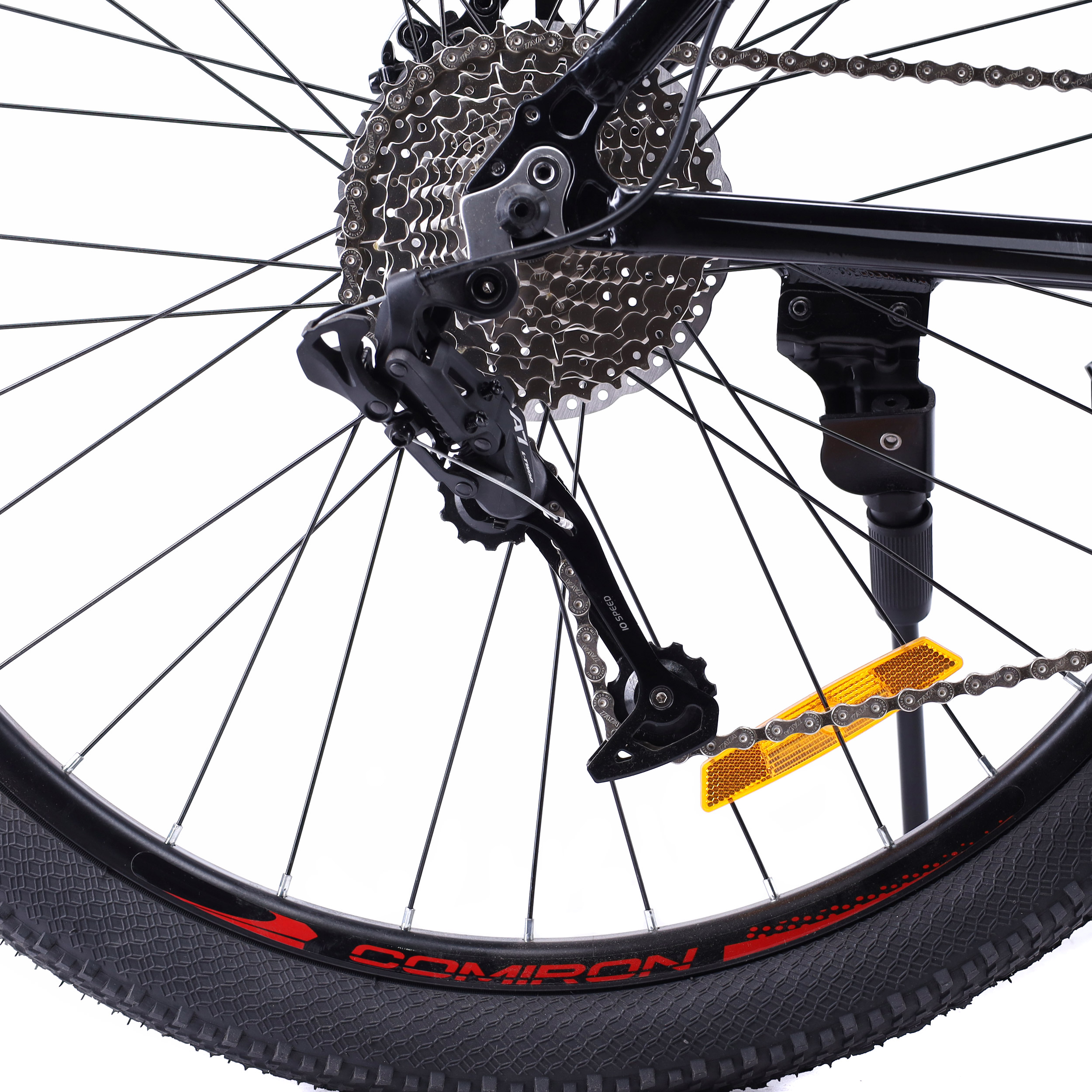 Велосипед 27,5" рама 17" 1x10sp COMIRON SYSTEM чёрный красный