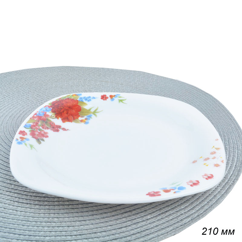 Тарелка квадратная 210 мм / 19PCS-SQ-YF-13015 /уп 2/ YF 