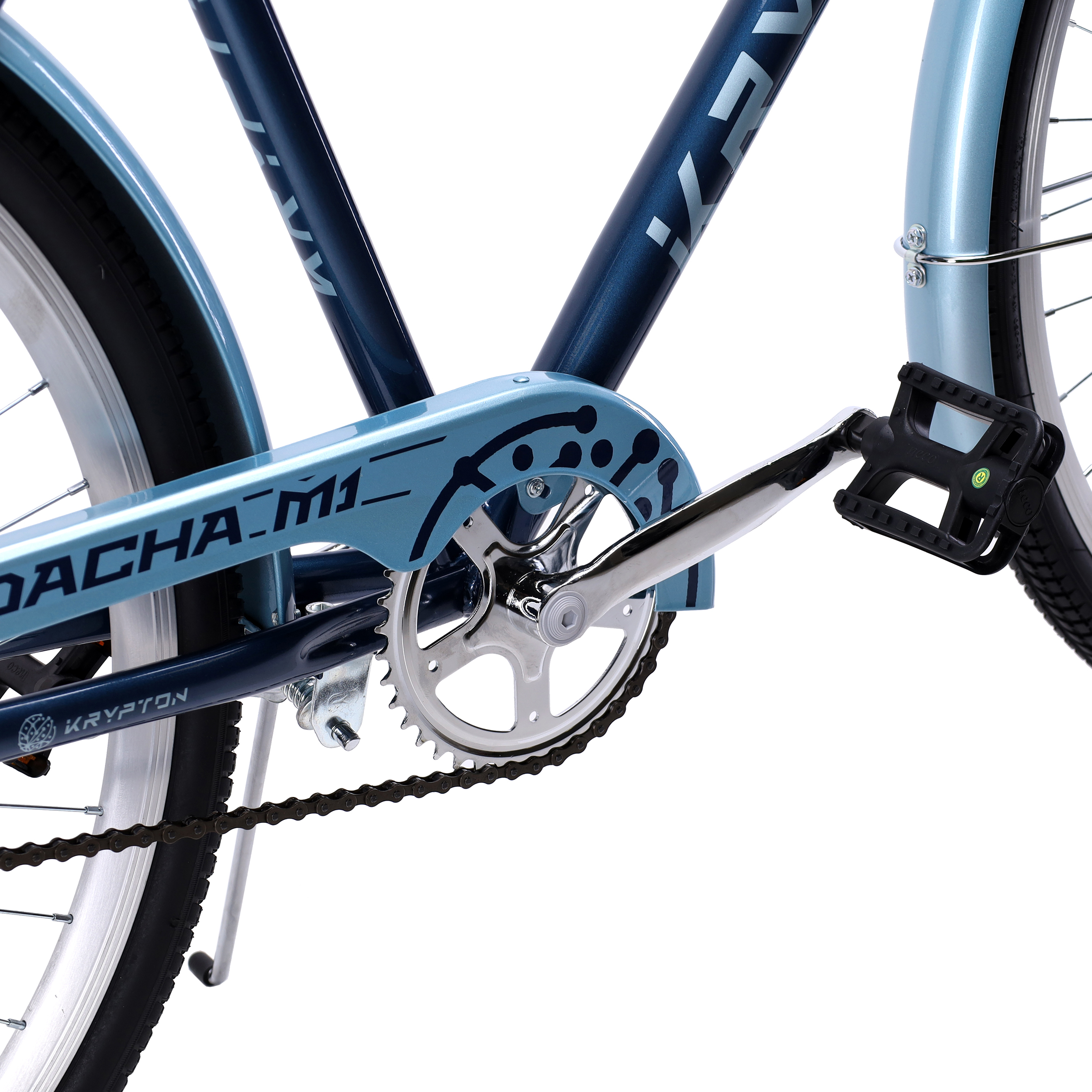 Велосипед городской с корзинкой 28" рама 19" 1sp KRYPTON DACHA M синий металлик ЦВК