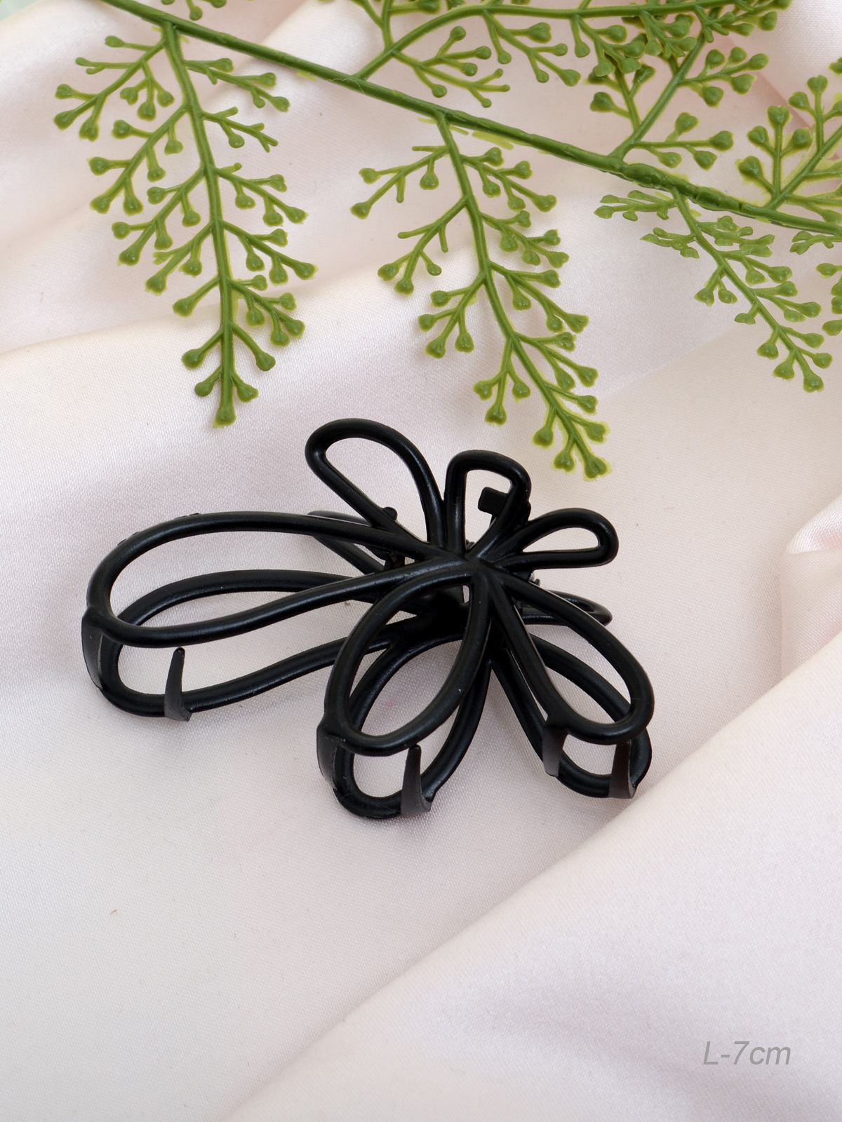 Краб для волос 7 см Цветок / GTJ-13 /уп 12/металл