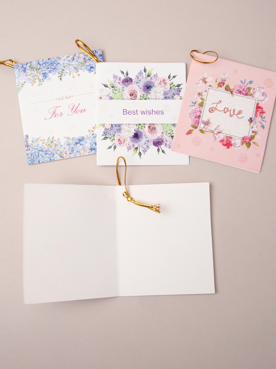 Открытка набор 160 штук Цветы / DE-701 /уп 25/