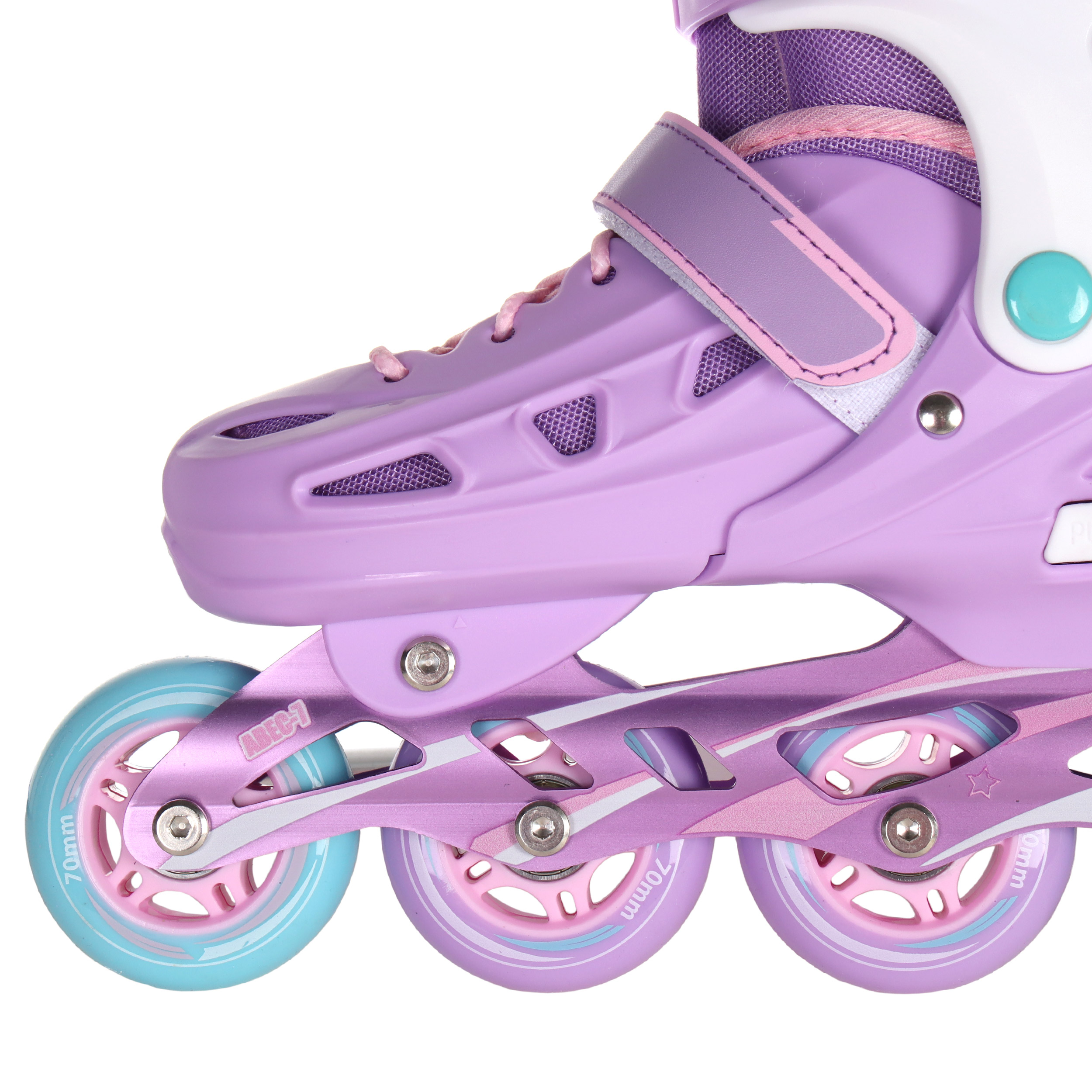 Роликовые коньки COMIRON / 199 L /уп 6/ (39-42) сиреневые