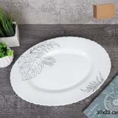Блюдо овальное 300 мм / GRAY-38/7585784120/GB220 (7463) /уп 2/ Графика лист