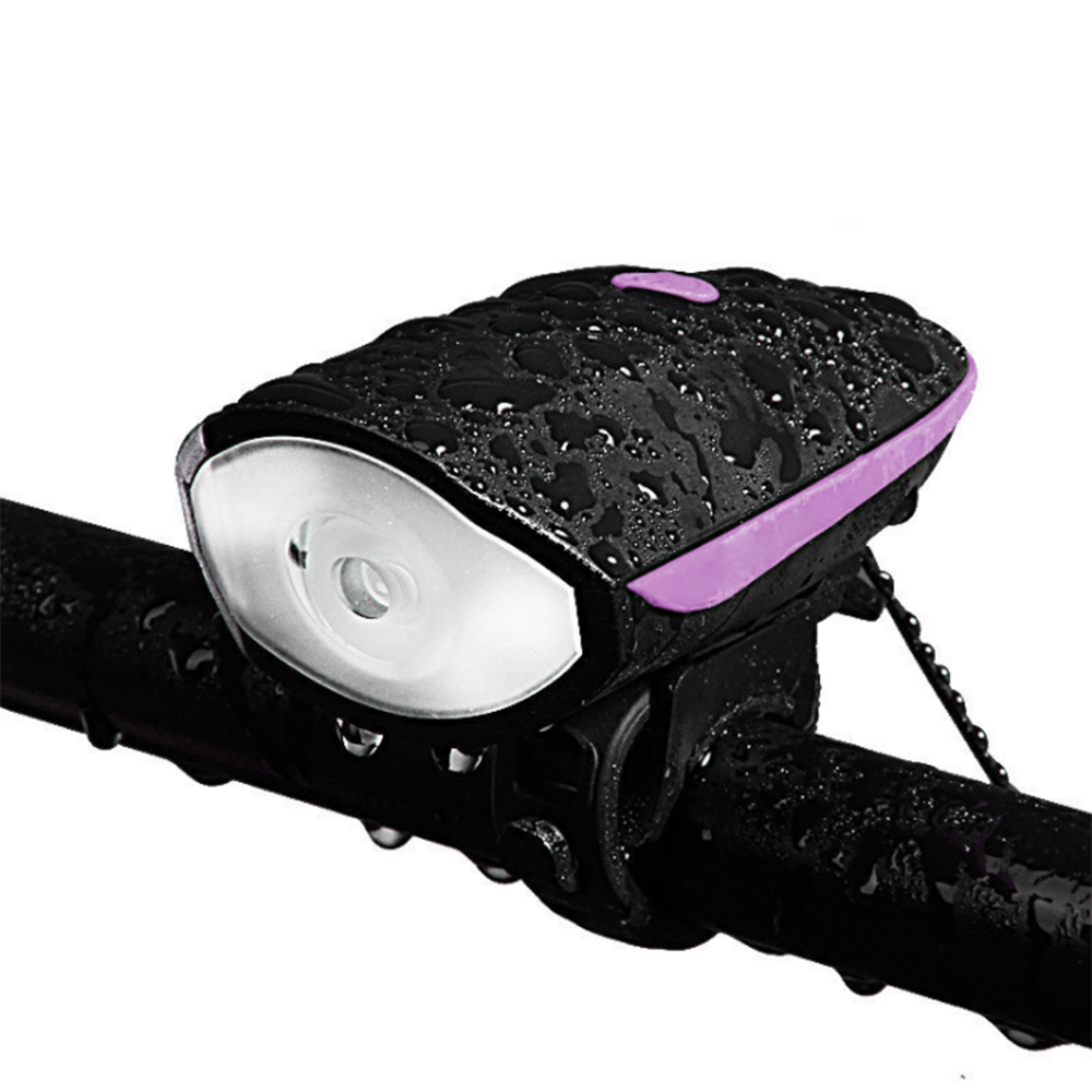 Фонарь передний COMIRON "EASY" корпус: ABS; свет: CREE XPG, 250lm; аккумулятор 1200 mAh, USB, сигнал 140Дб, влагозащищённый, розовый. АКЦИЯ/уп 20/80/