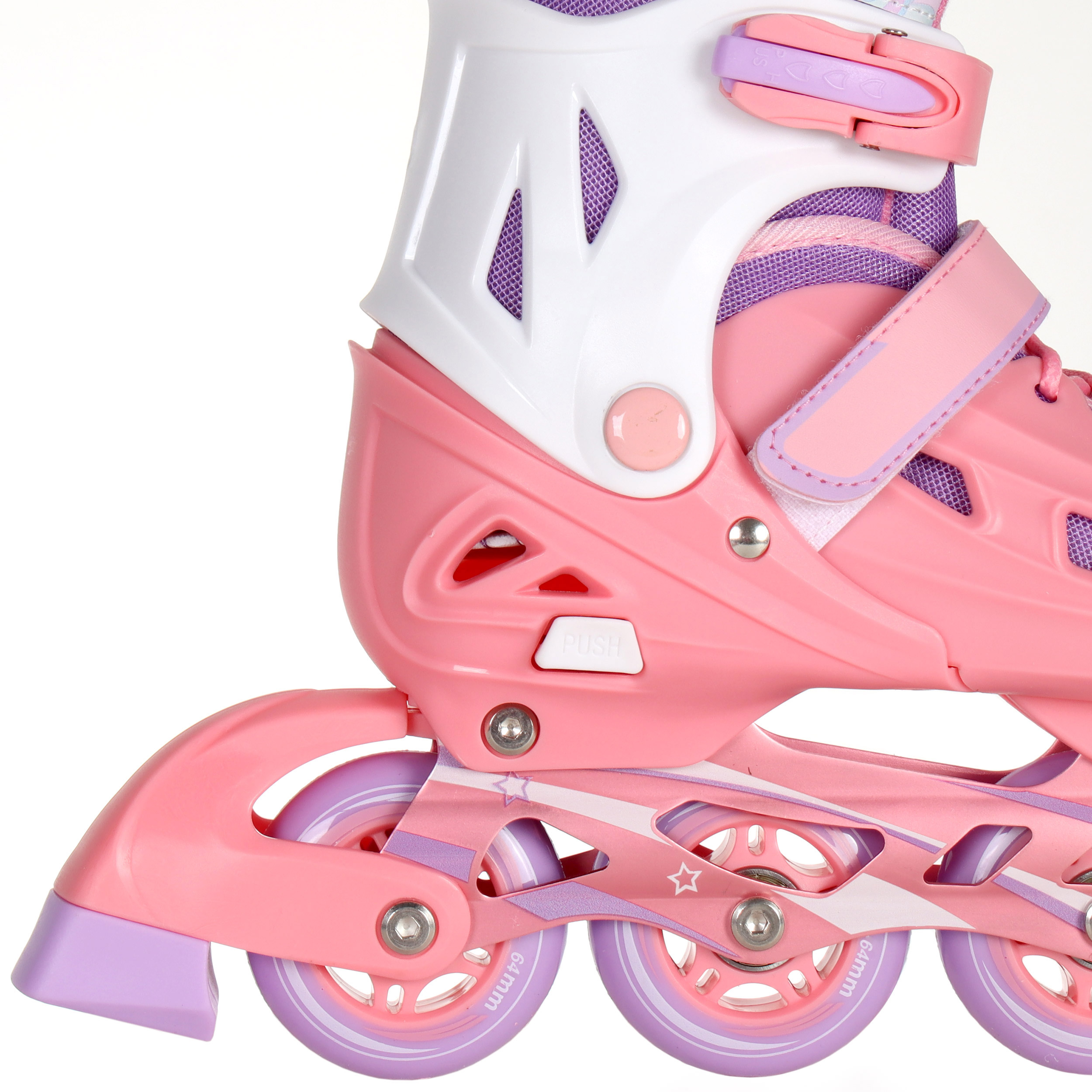 Роликовые коньки COMIRON / 199 S /уп 6/ (31-34) розовые