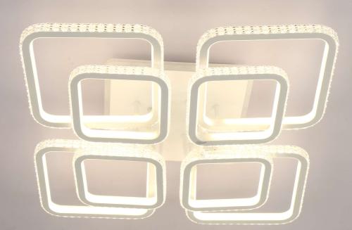 Стационарный светильник / LED-люстра потолочная. Цвет: белый (468W / 575*575*125)" / LED white   yellow 3000K~6500K / K26027W/4 4 / уп 1