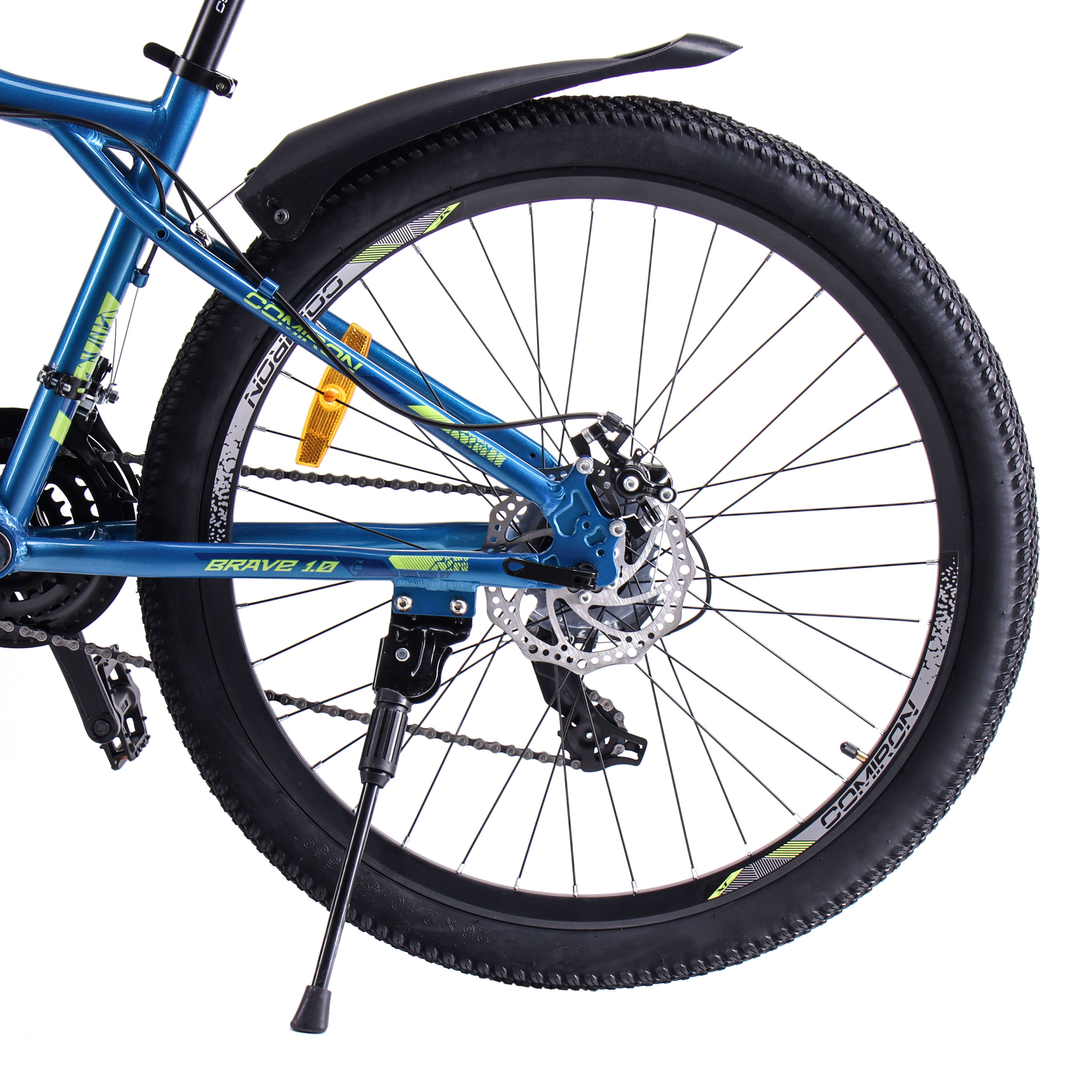 Велосипед 26" рама 15" 21sp CB640 BS COMIRON BRAVE синий морской роял блю лайм солнечный