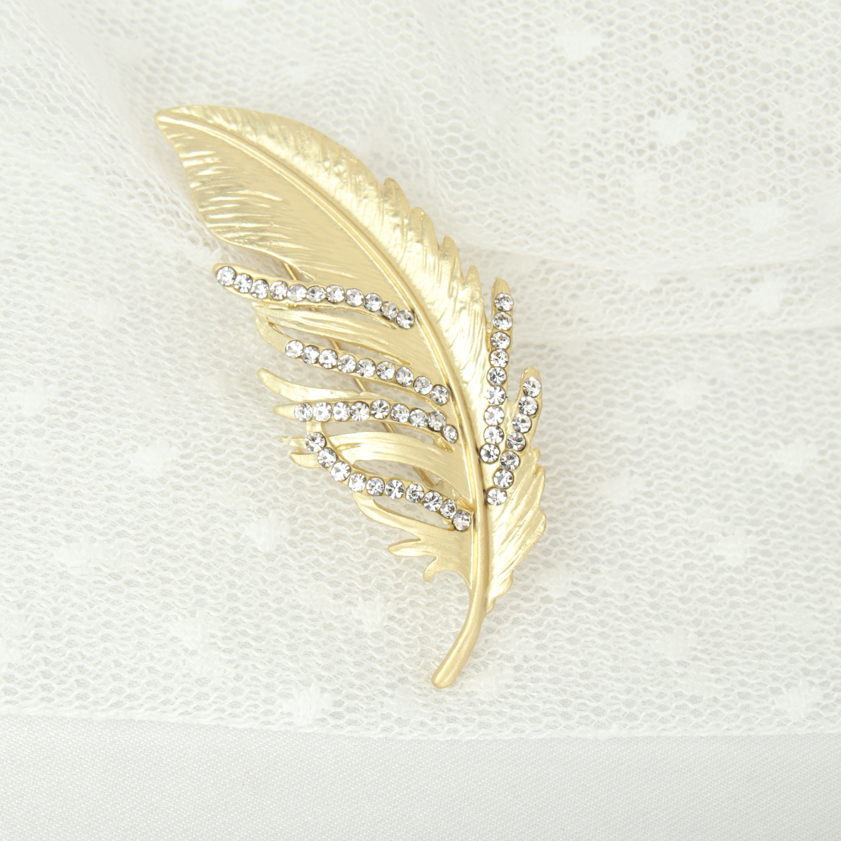 Брошь Перо / 4100-2 /уп 36/