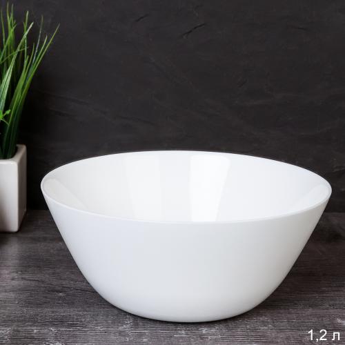 Салатник 1200 мл 190 мм Дэй белый / LYGW70 (WHITE) /уп 6/48/ 