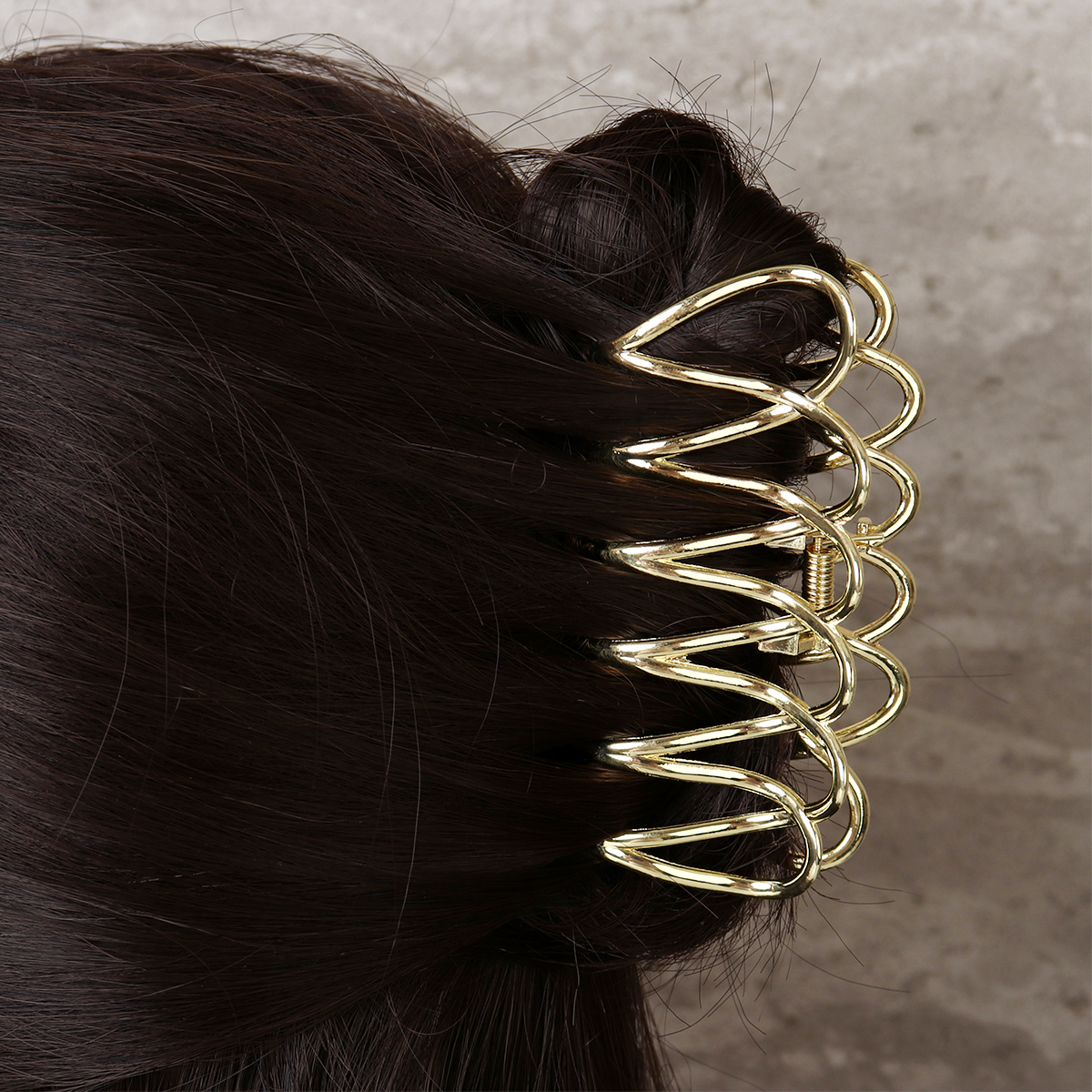 Заколка-краб для волос 10 см / XY2415-22 /уп 40/металл/золото