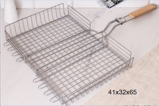 Решетка - гриль глубокая 41х32х65 см Хром / RGX-4132 /уп 20/ 0,91