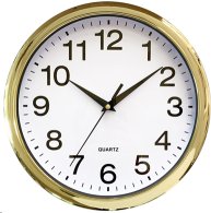 Часы настенные 25 см / NE-671 /уп 30/ золото
