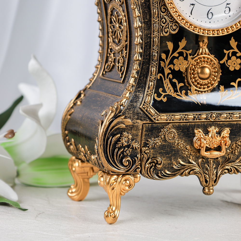 Часы настольные 28 см коричневые / 63317G /уп 18/ музыкальные