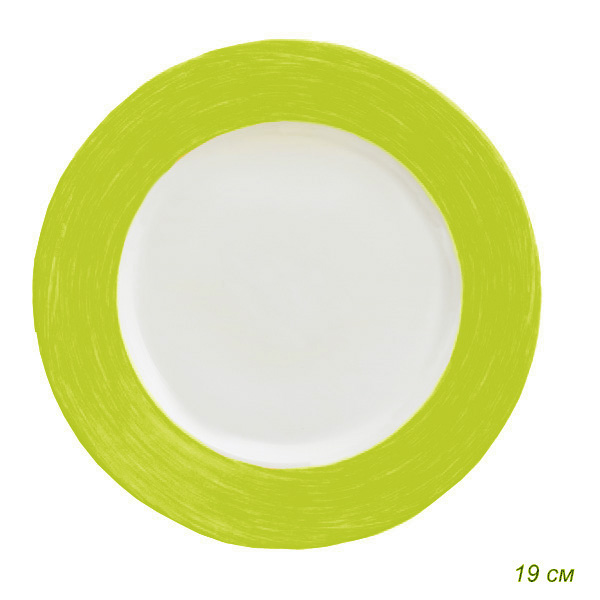 Тарелка десертная 19 см Колор Дэйс Грин / L1497 /уп 24/