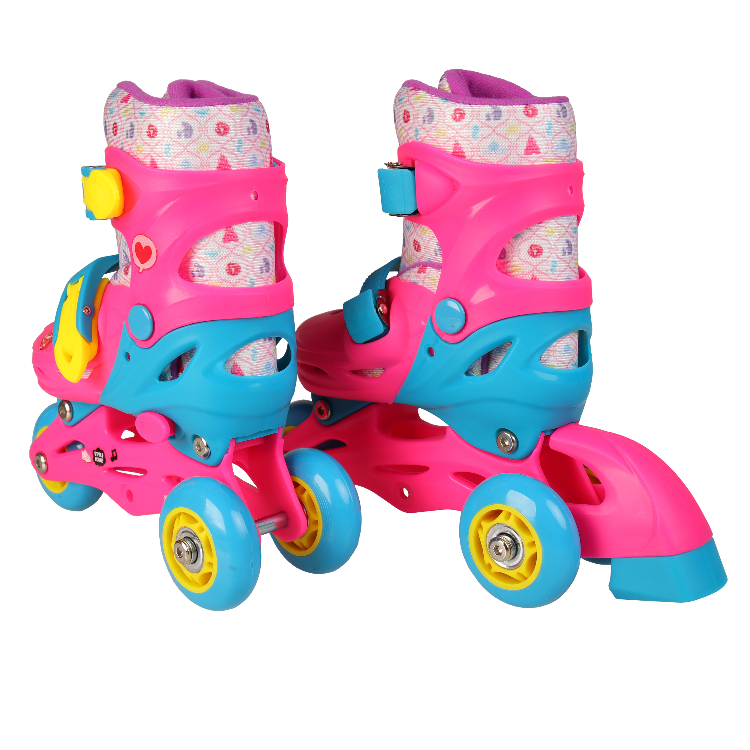 Роликовые коньки / Q906Х /уп 6/ (27-30) розовые