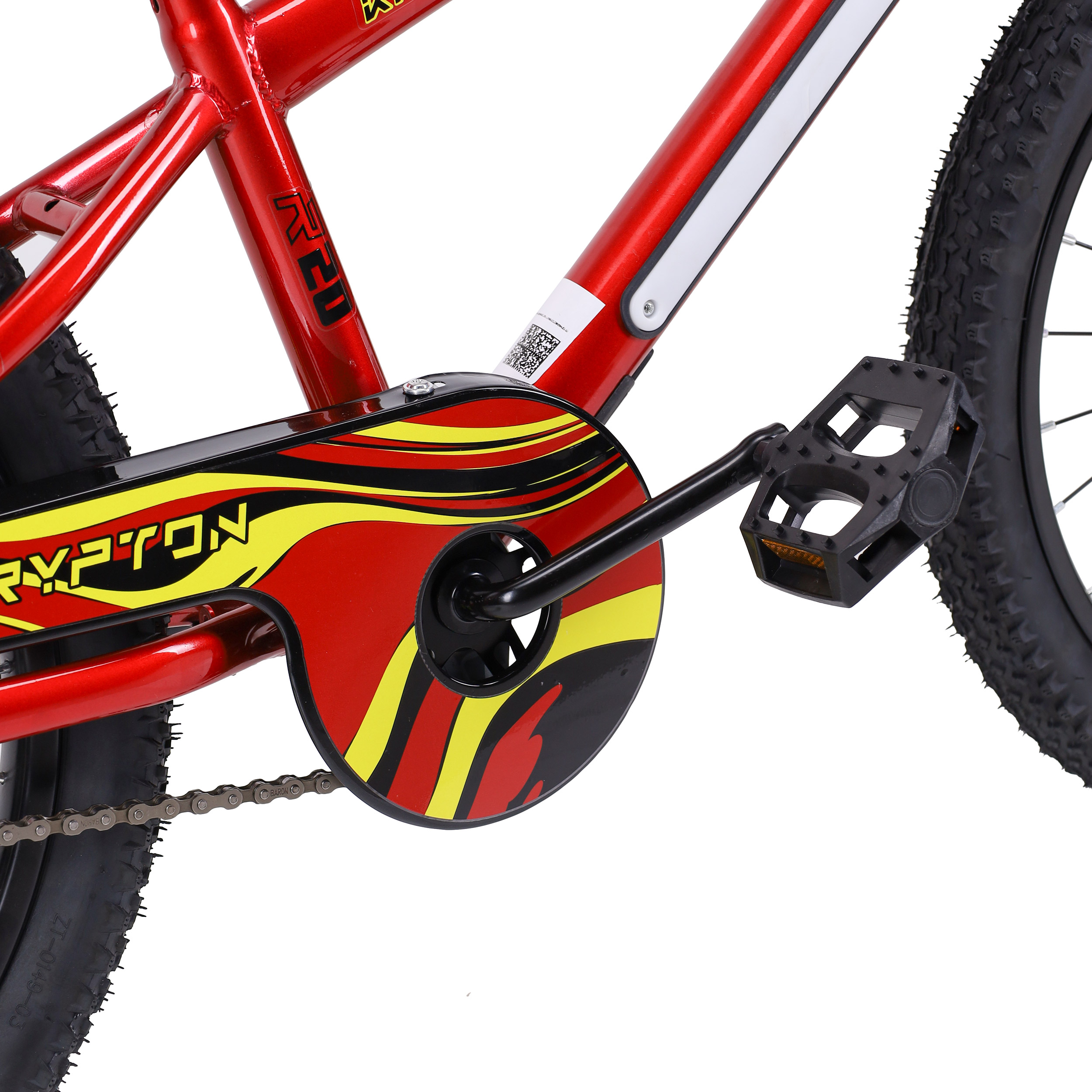 Велосипед 20" Krypton BURNING KB01-20RY цвет красный/ желтый