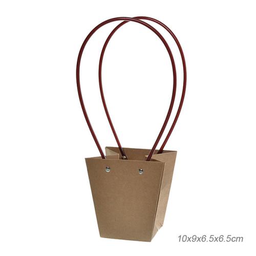 Пакет подарочный для цветов трапеция 10х9х6,5х6,5 / 9090-6 /уп 10/600/крафт