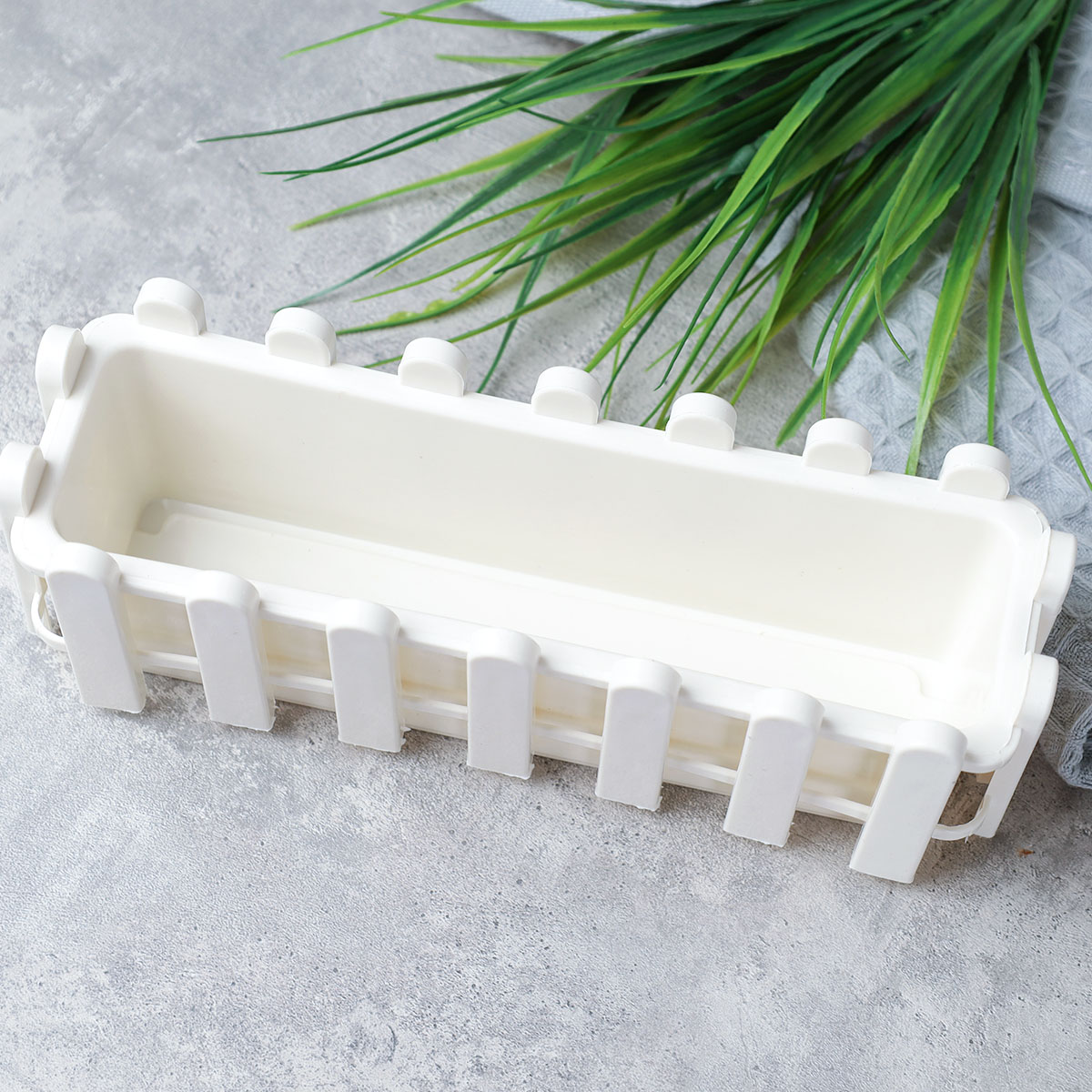 Кашпо пластик 20х6,5х7см / ZH-010 /уп 200/