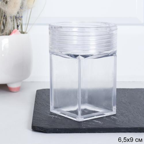 Банка с крышкой Акрил  / 99005 /уп /7х4 см