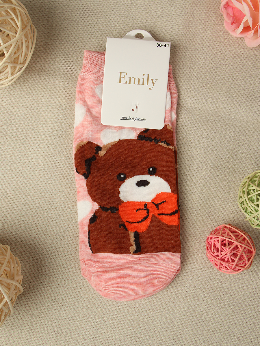 Носки р. 35-40 Медведь короткие / L813 /уп 10/1200/ ОДНА ПАРА/ МАРКА