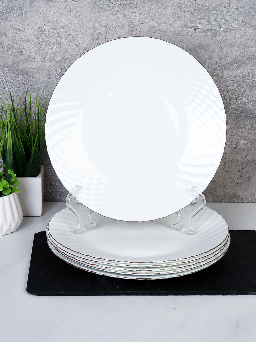 Набор тарелок 6 штук 215 мм ЗОЛОТО фактурный / NHG85 (white GOLD) /уп 12/ 