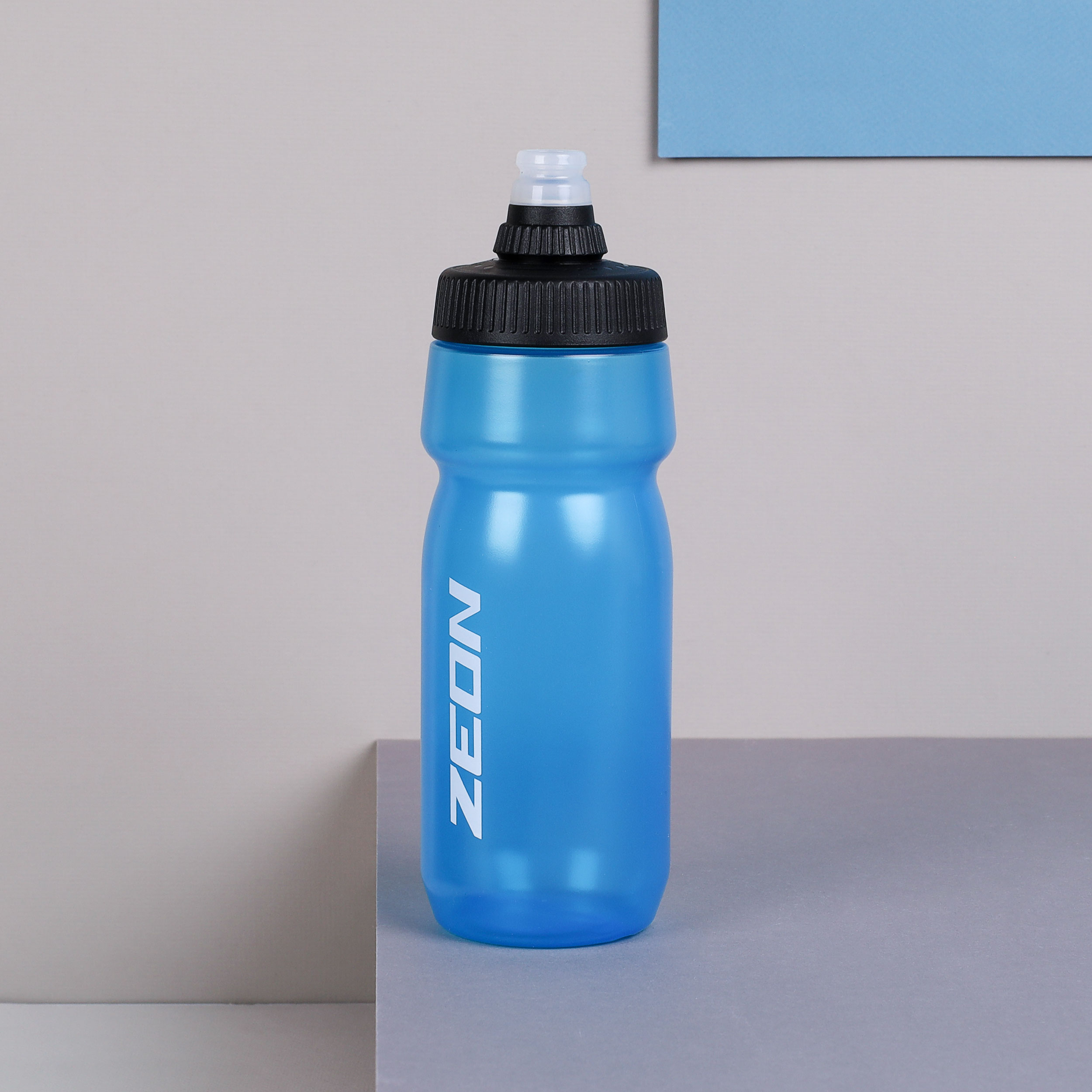 Бутылка для воды велосипедная ZEON WB230 гоночная, клапан NEW кэмэлбак, пищевой hi-quality PP, 700ML цвет blue/уп100
