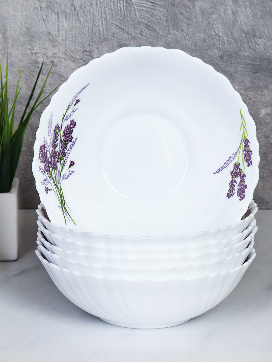 Набор суповых тарелок 6 штук 480 мл 155 мм / TW-60 (7131-3) /уп 12/ Букет Лаванды