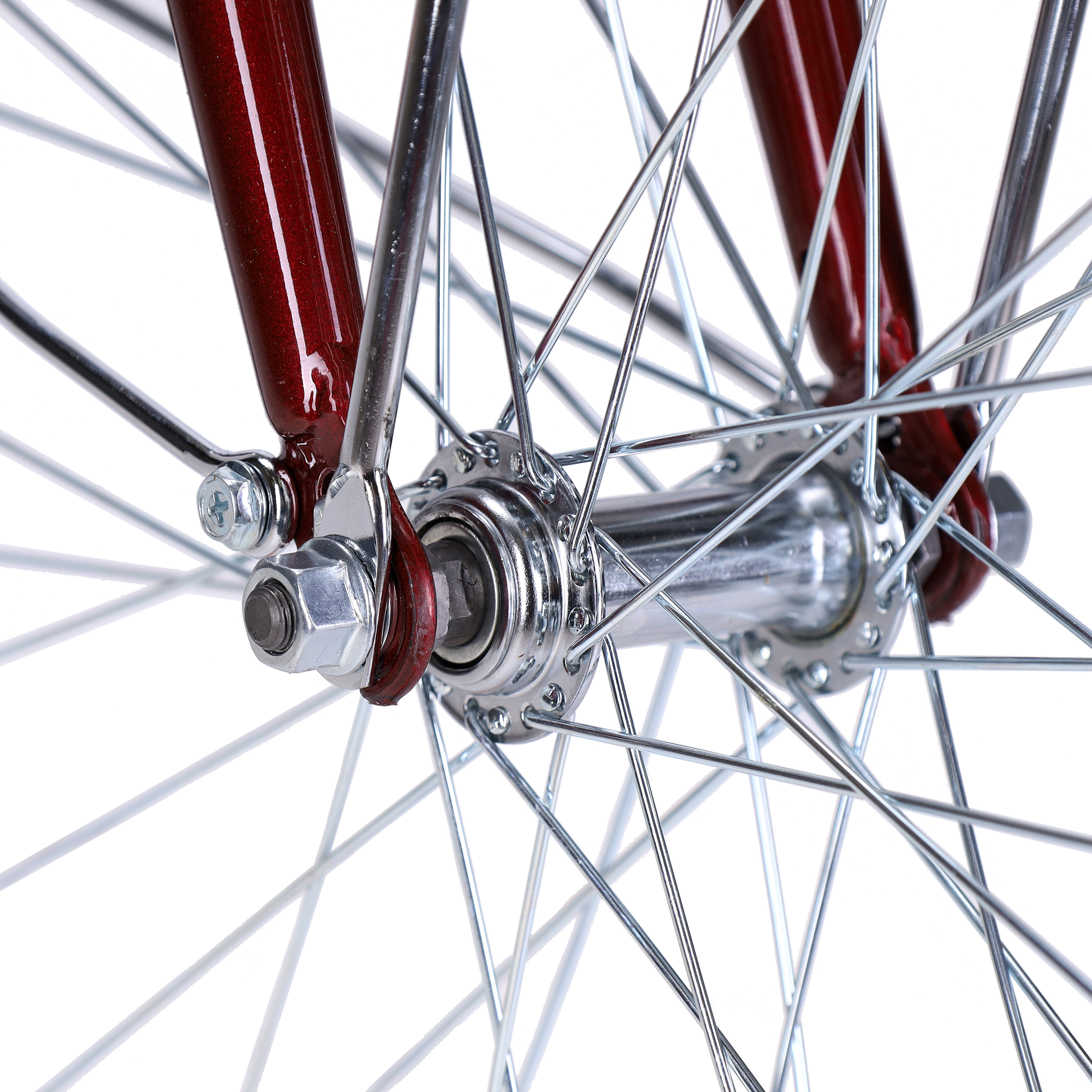 Велосипед городской с корзинкой 28" рама 19" 1sp KRYPTON DACHA W красный кристалл ЦВК