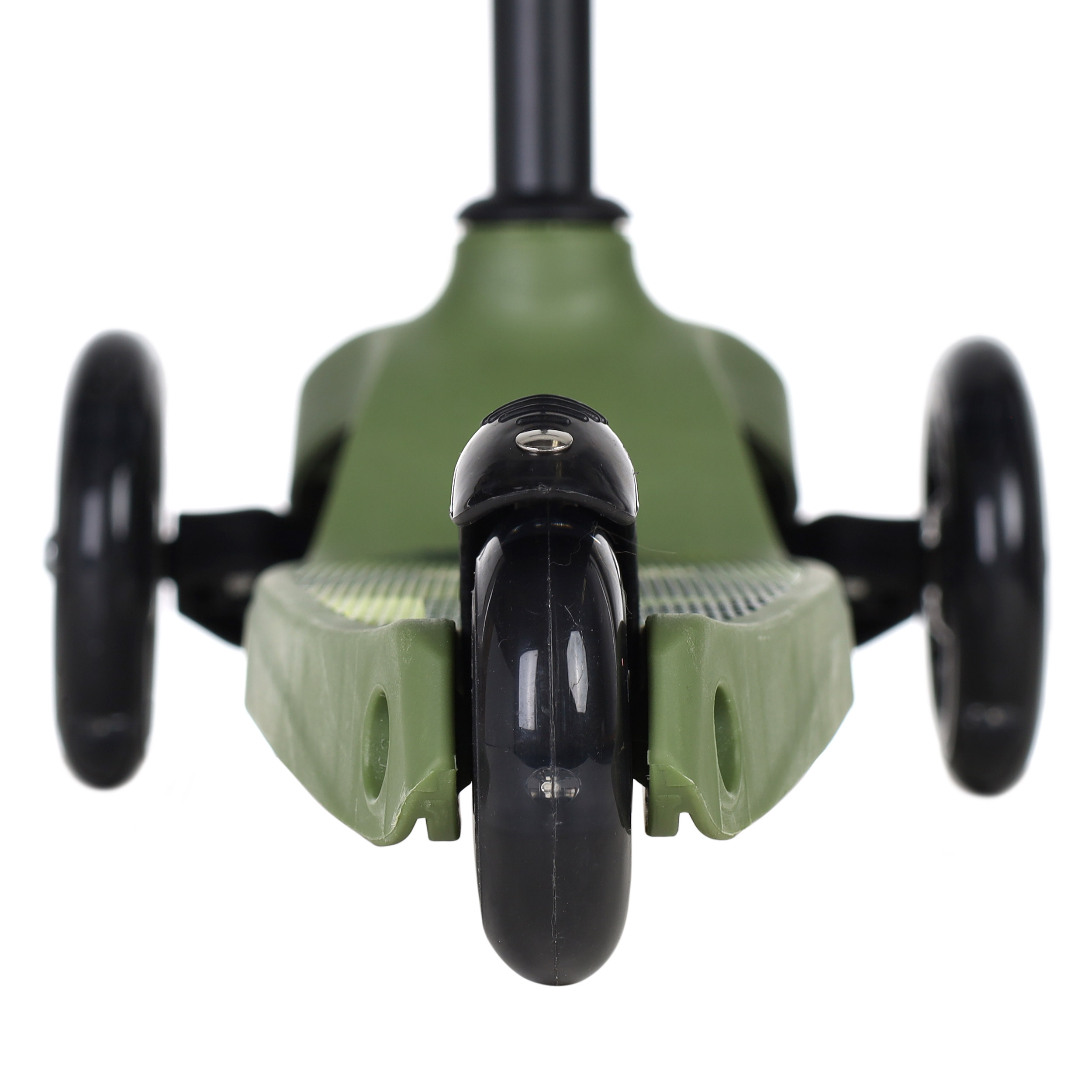 Самокат трехколесный облегчённый для детей от 2-х лет Yeenot GT2018-17, нагрузка до 30кг, вес 1,4кг, светящиеся колёса PU110мм, цвет Хакки БК/уп10