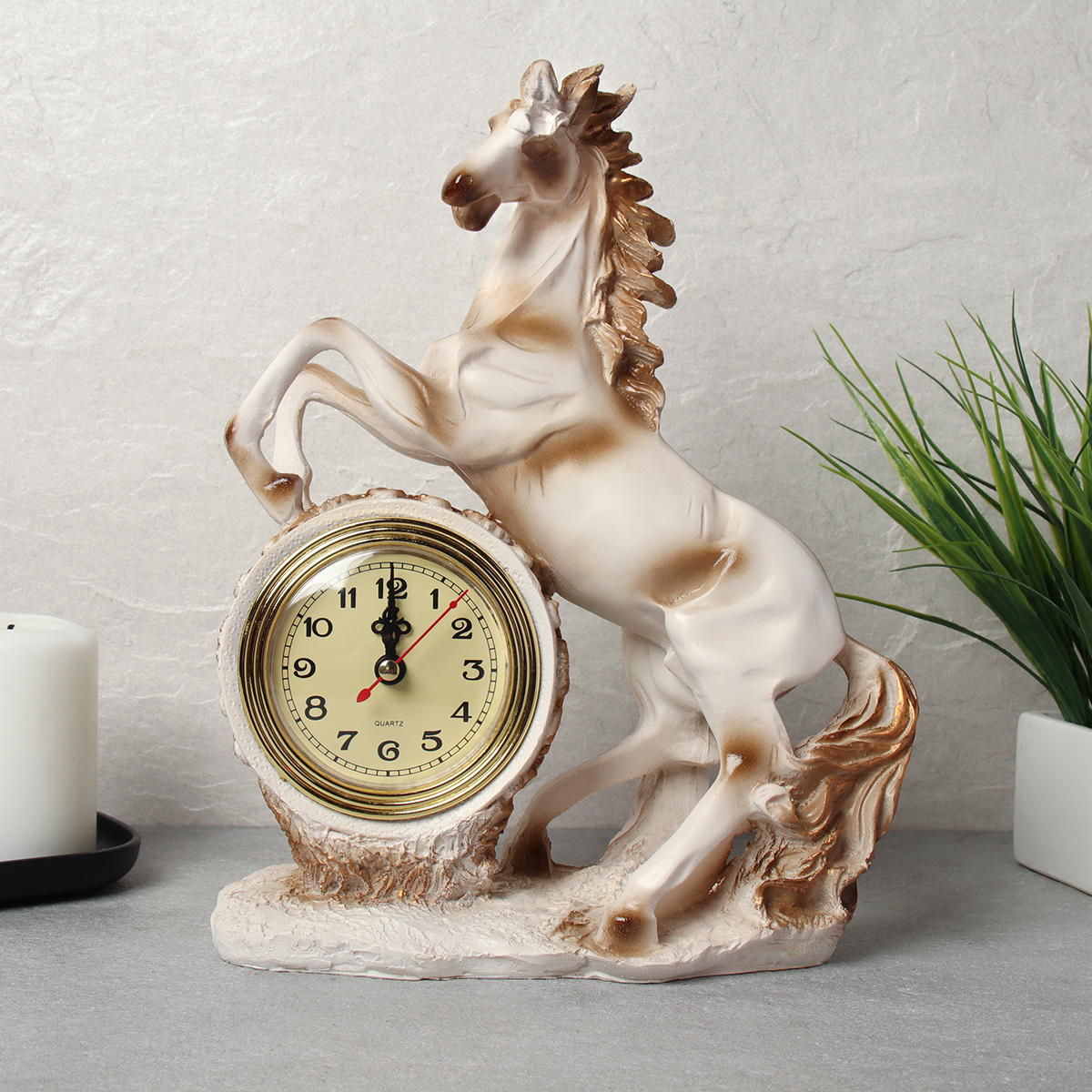 Часы статуэтка Лошадь 28 см / 6032A /уп 24/