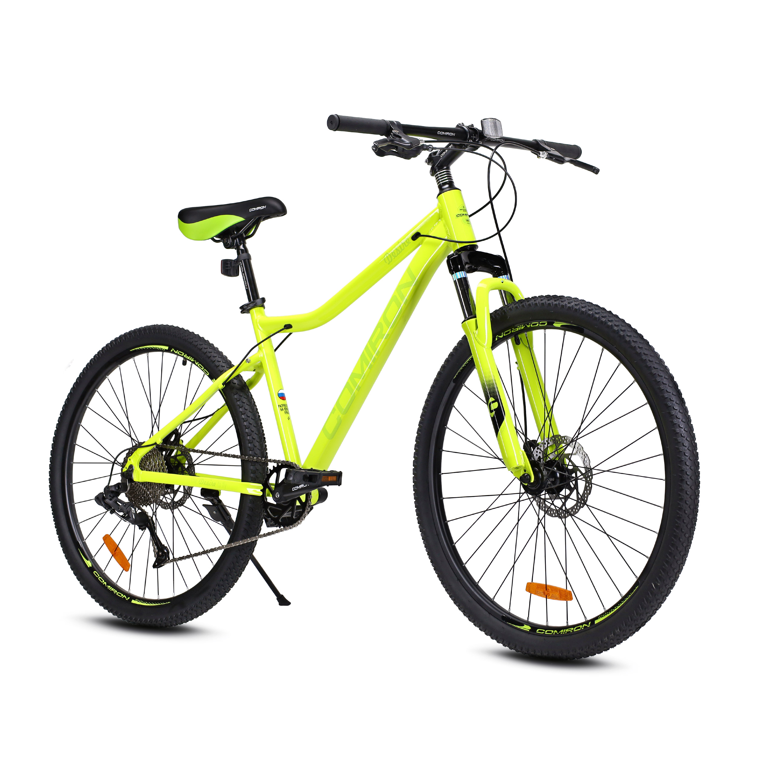Велосипед 27,5" рама 17" 1х10sp COMIRON DESIRE зелёный лайм