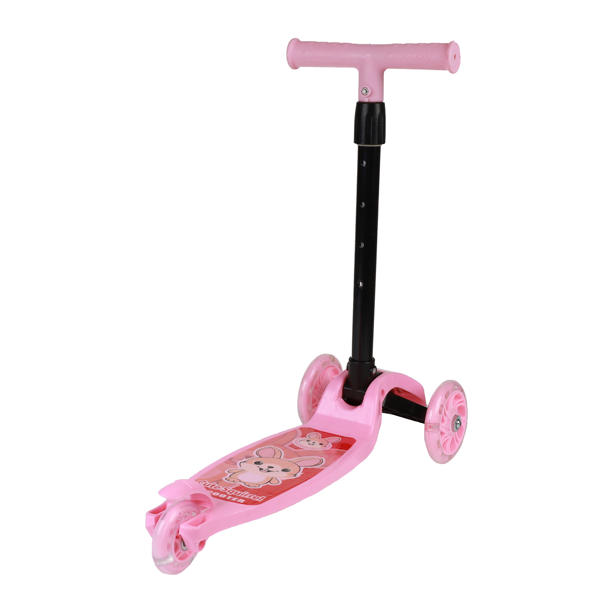 Самокат 3-х колесный SCOOTER Белка / 603 /уп 12/ розовый