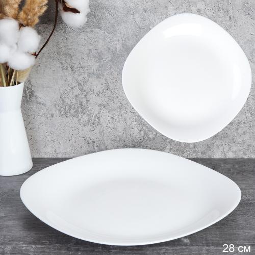 Тарелка квадратная 280 мм обеденная белая  KWH110 (white ) (уп 24)