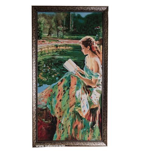 Картина гобелен 60x120 Девушка с книгой /M055 / YH5025-1-05 /