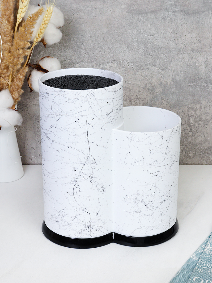 Подставка для ножей двойная белая / PPKW2 /уп 12/ матовая