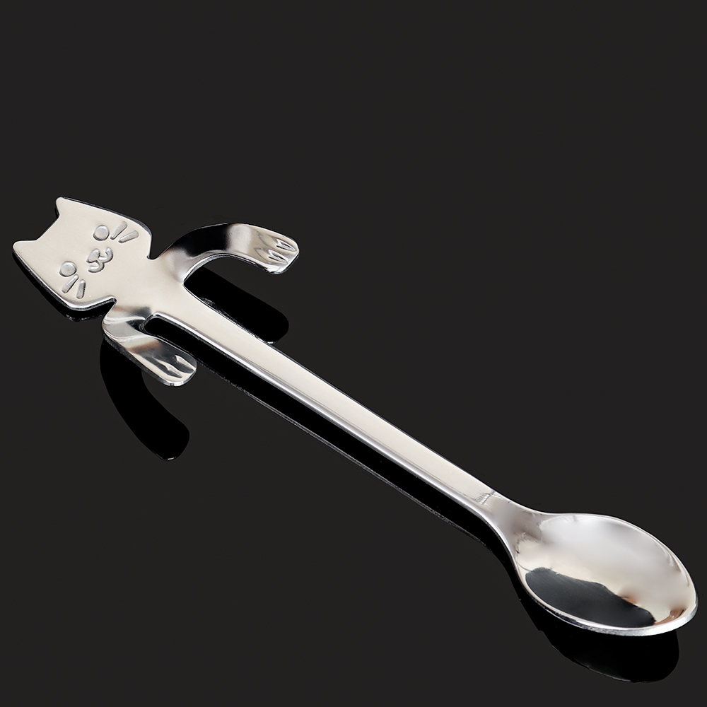 Ложка чайная серебро Котик / В-423 /уп 100/ 