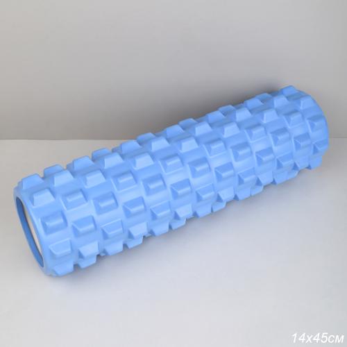 Ролик массажный спортивный Woohooo SHARP 45x14/ голубой /уп10