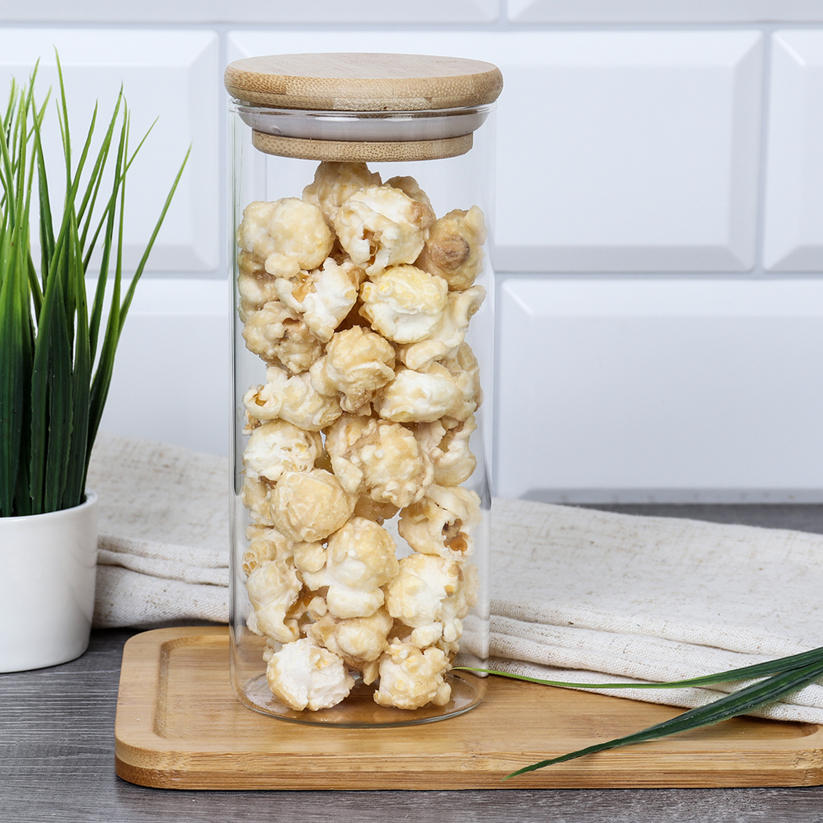 Банка для хранения бамбуковая крышка d-62/150 мм 450 мл /GT-35-117/уп120/