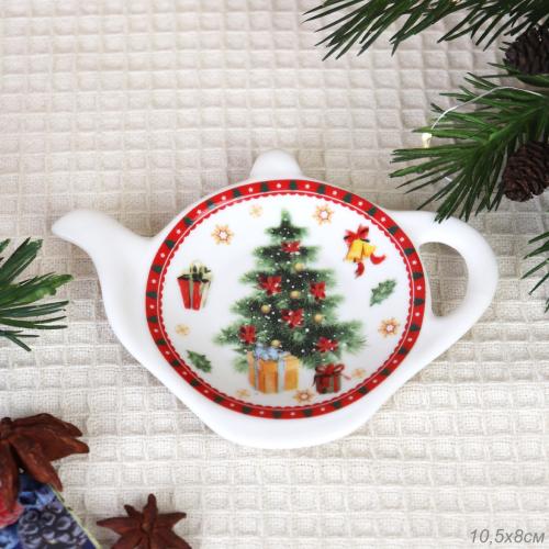 Подставка под чайный пакетик / HD-2501 /уп 160/ Новогодняя