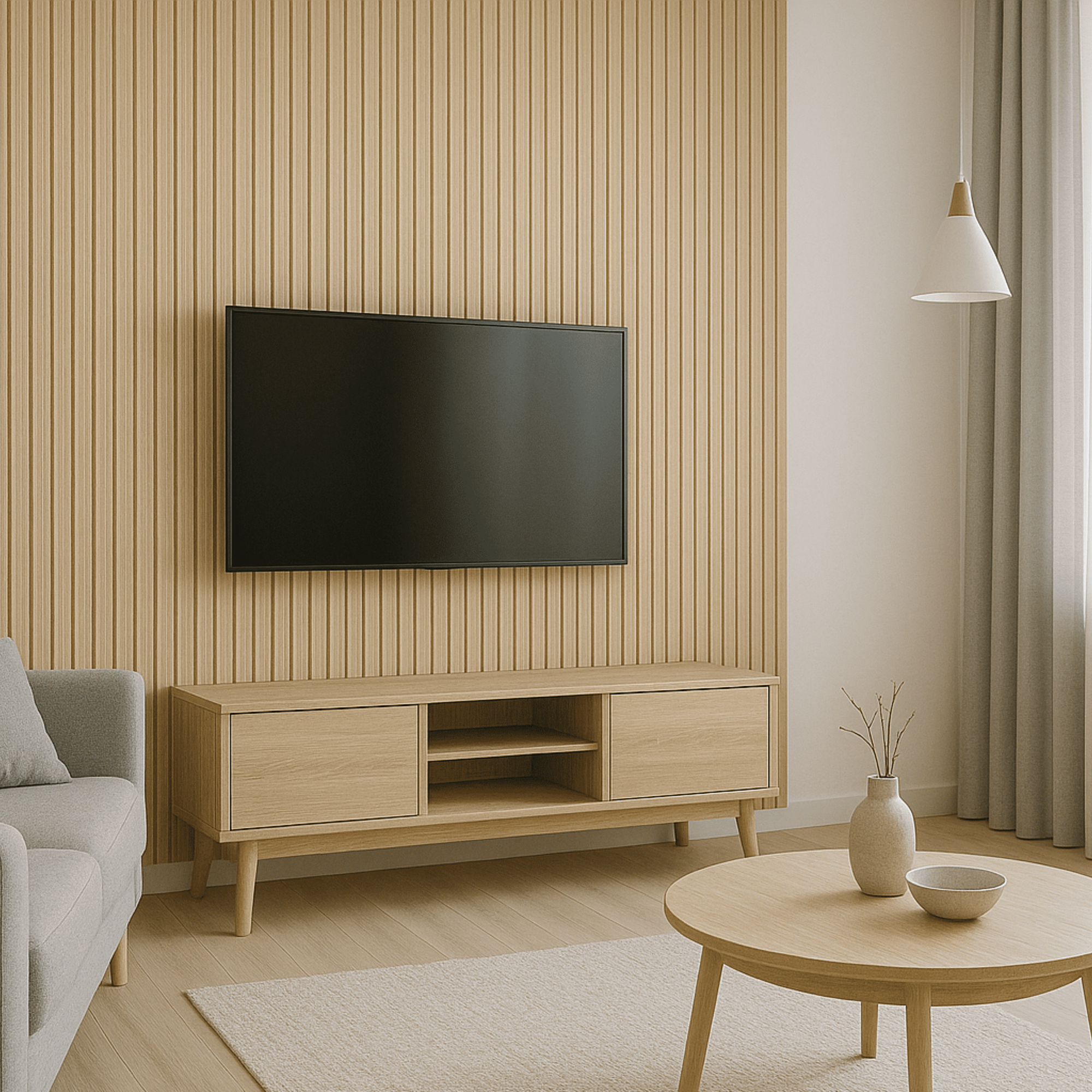 Панели в гостиную: красота и функциональность