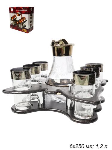 Барный набор 7 предметов Гармония Бабочка / МВ12-111 /уп 4/ кувшин 43944 и 6 стаканов 1256